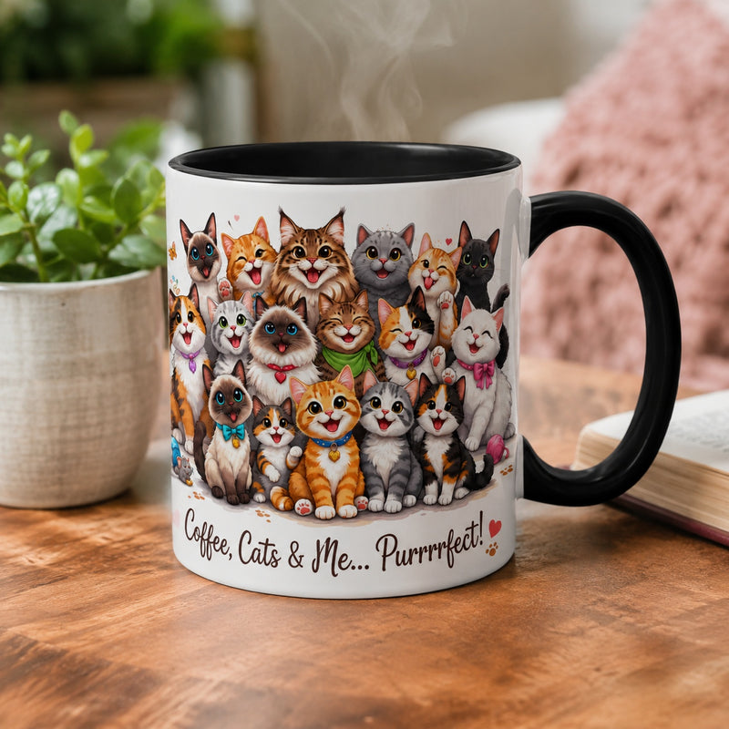 Coffee, Cats, & Me Mug
