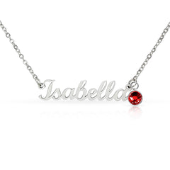 Daughter's Custom Name Necklace with Birthstone