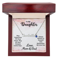 Daughter's Custom Name Necklace with Birthstone