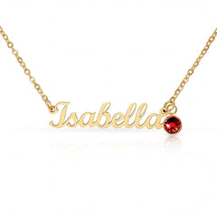 Daughter's Custom Name Necklace with Birthstone