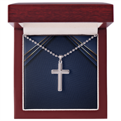 Artisan Cross Necklace with Ball Chain