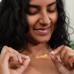 New Classic Paw Print Name Necklace