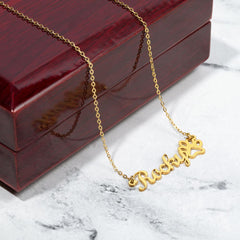 New Classic Paw Print Name Necklace