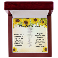 Custom Flower & Name Necklace / Daughter-In-Law