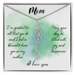 Mom's Custom Flower Name Necklace
