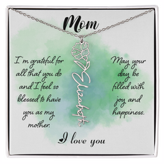 Mom's Custom Flower Name Necklace