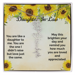 Custom Flower & Name Necklace / Daughter-In-Law