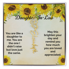 Custom Flower & Name Necklace / Daughter-In-Law