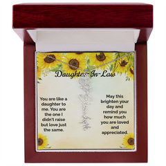 Custom Flower & Name Necklace / Daughter-In-Law
