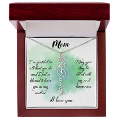 Mom's Custom Flower Name Necklace