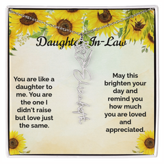 Custom Flower & Name Necklace / Daughter-In-Law