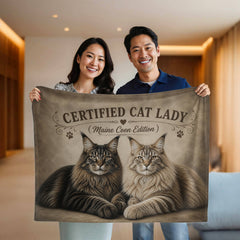 Certified Cat Lady-Maine Coon Edition Blanket
