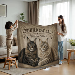 Certified Cat Lady-Maine Coon Edition Blanket